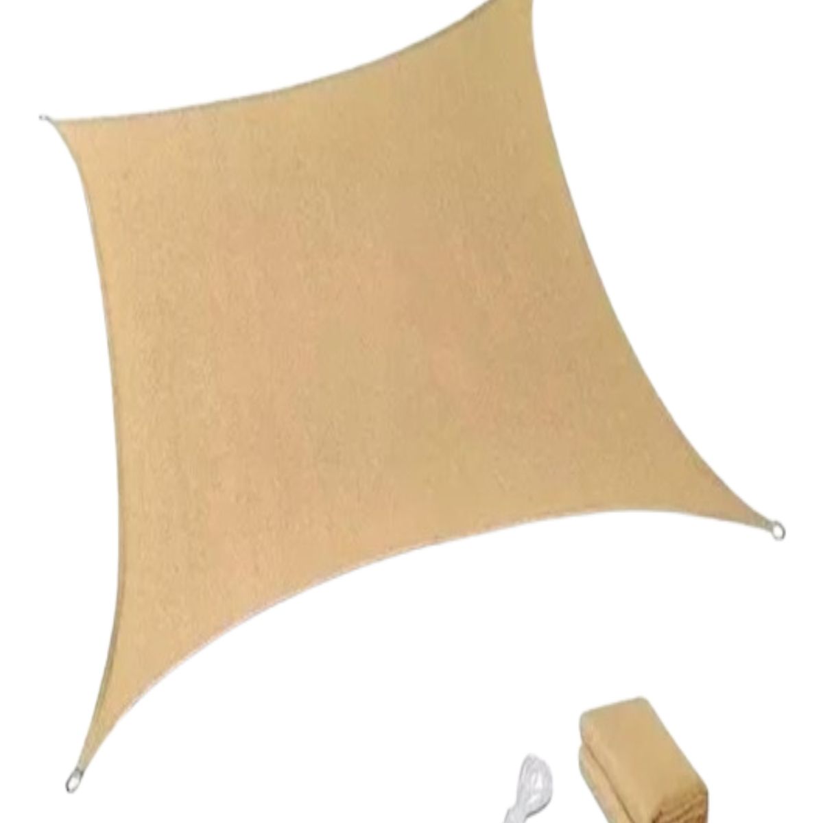 GENERICO - Lona Toldo Vela Sombra 5x5m Protección UV Exterior