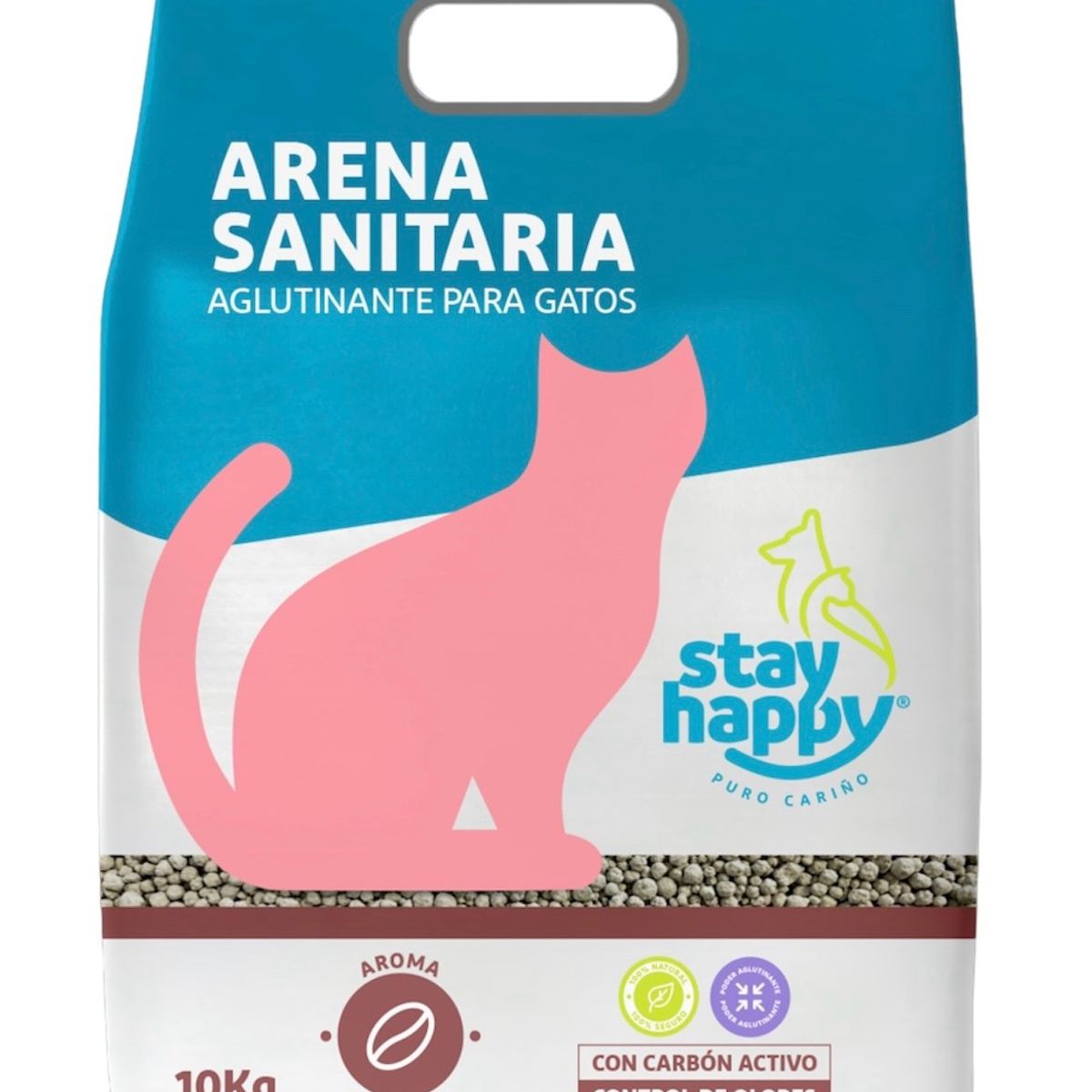 GENERICO - Arena Aglutinante de Gatos Stay Happy 10 kg Varios Aromas