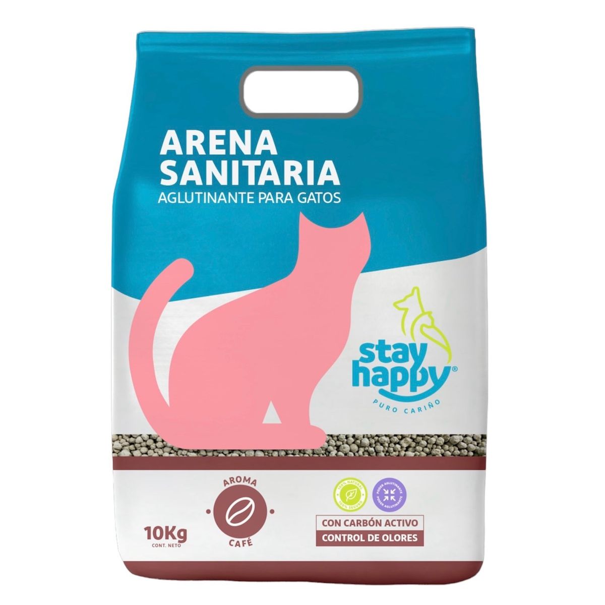 GENERICO - Arena Aglutinante de Gatos Stay Happy 10 kg Varios Aromas