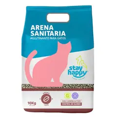 GENERICO - Arena Aglutinante de Gatos Stay Happy 10 kg Varios Aromas