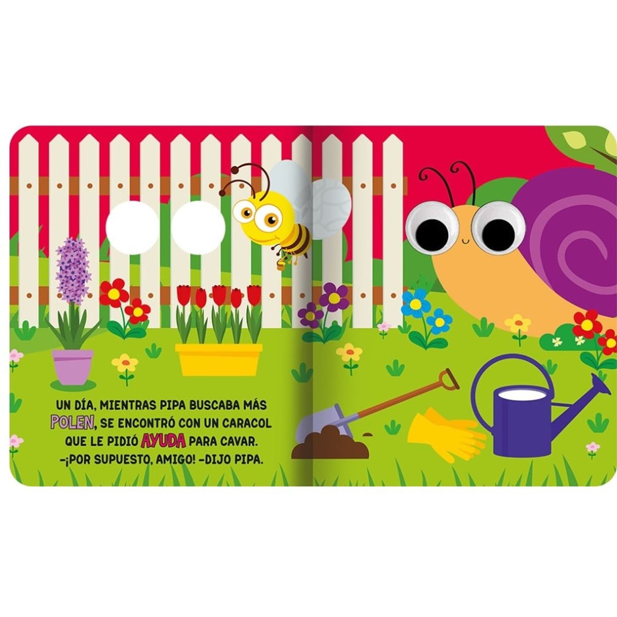 LATINBOOKS - Libro OJITOS -AMIGOS DEL JARDÍN