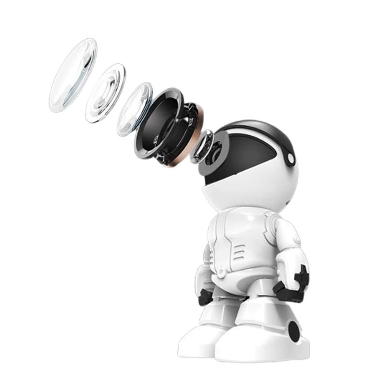 GENERICO - Cámara de seguridad IP con forma de robot para el hogar