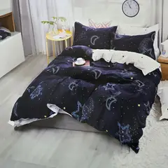 GENERICO - JUEGO DE SABANAS 2.5 PLAZAS KING LUNA Y ESTRELLAS 634