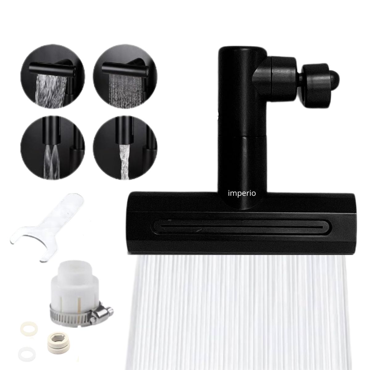 GENERICO - Grifo Extension Cascada Multifuncional Giratorio 360° Cocina