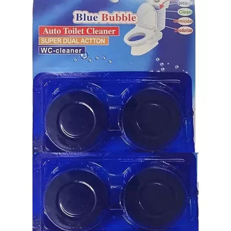 1724 - Pack 10 Pastillas Limpiadoras Para Baño Azul 40 Unidades