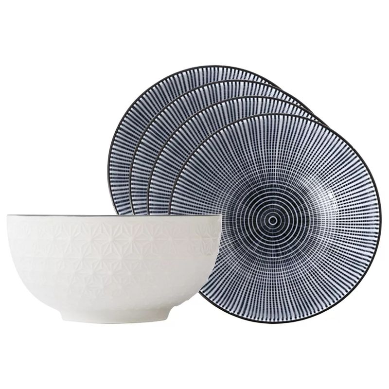 GENERICO - Tazón Grande Bowl Cuenco Ramen Cerámica Japonés 2000ml X4