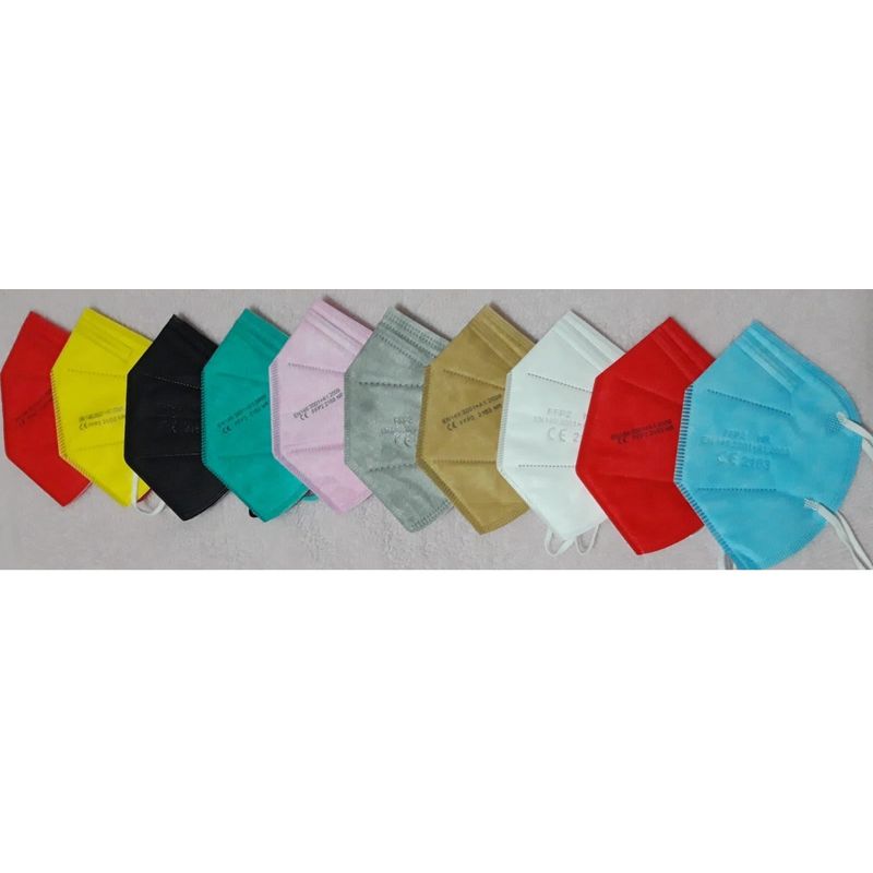 GENERICO - Pack 20 unds mascarillas surtidas5 capas  KN 95 con certificada para adulto