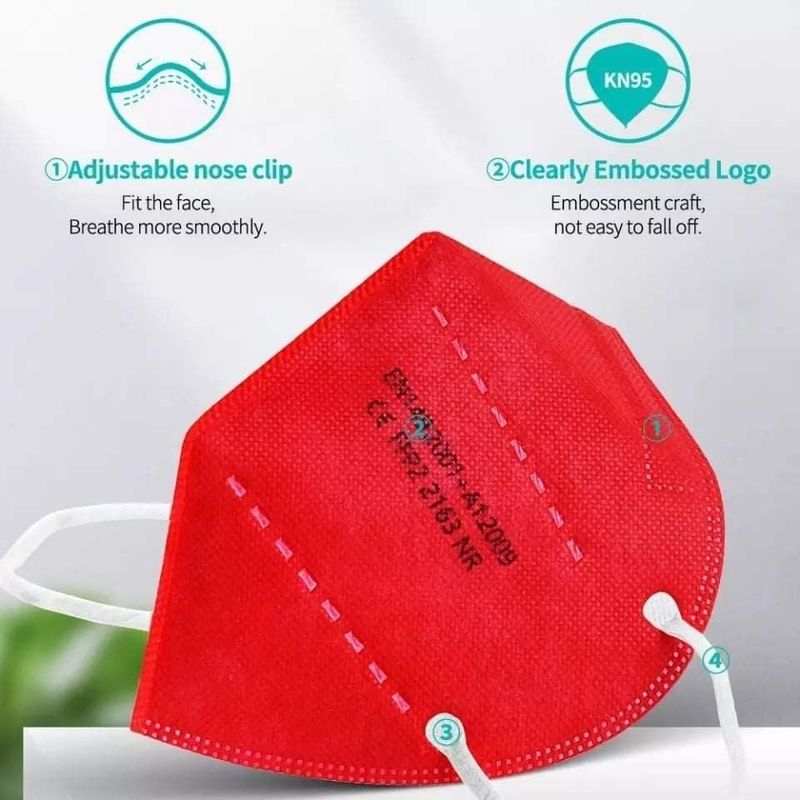 GENERICO - Pack 10 unds mascarillas 5 capas KN95 con certificada para adulto.