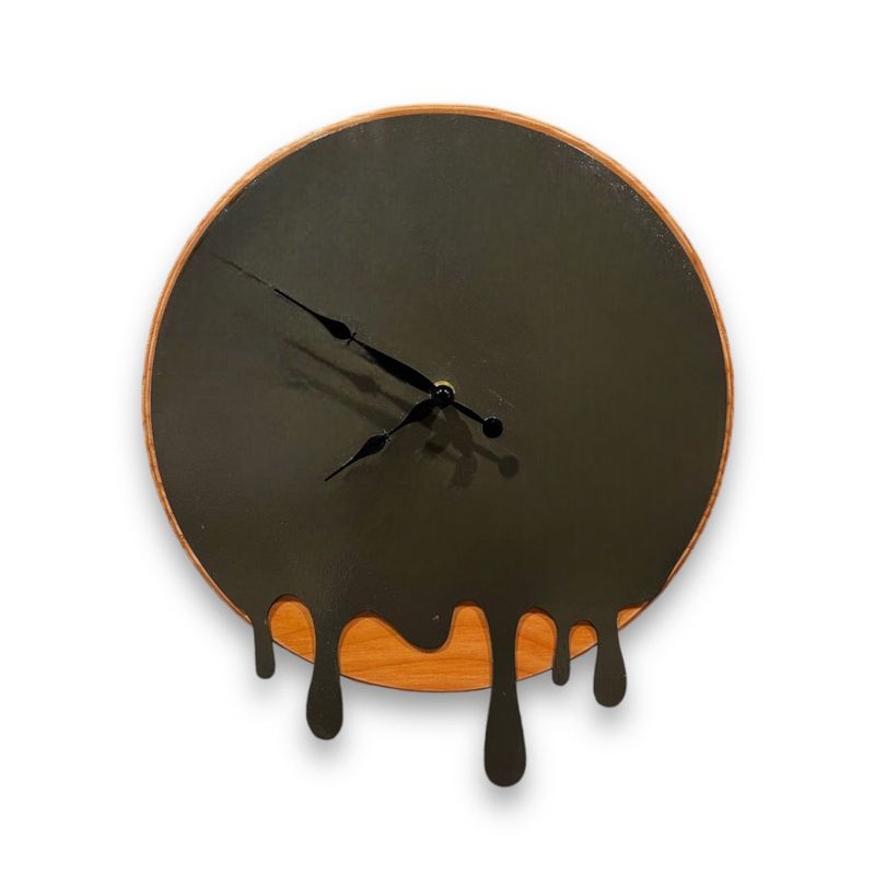 GENERICO - Reloj de Muro Redondo en Madera y Fierro RMR05