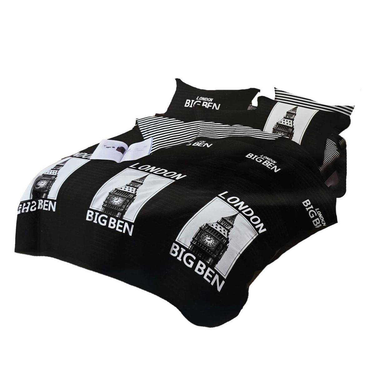 GENERICO - JUEGO DE SABANAS 2.0 PLAZAS QUEEN LONDON BIG BEN 628