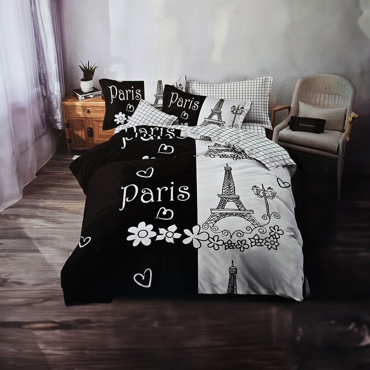 GENERICO - JUEGO DE SABANAS 2.5 PLAZAS KING EIFEL 645