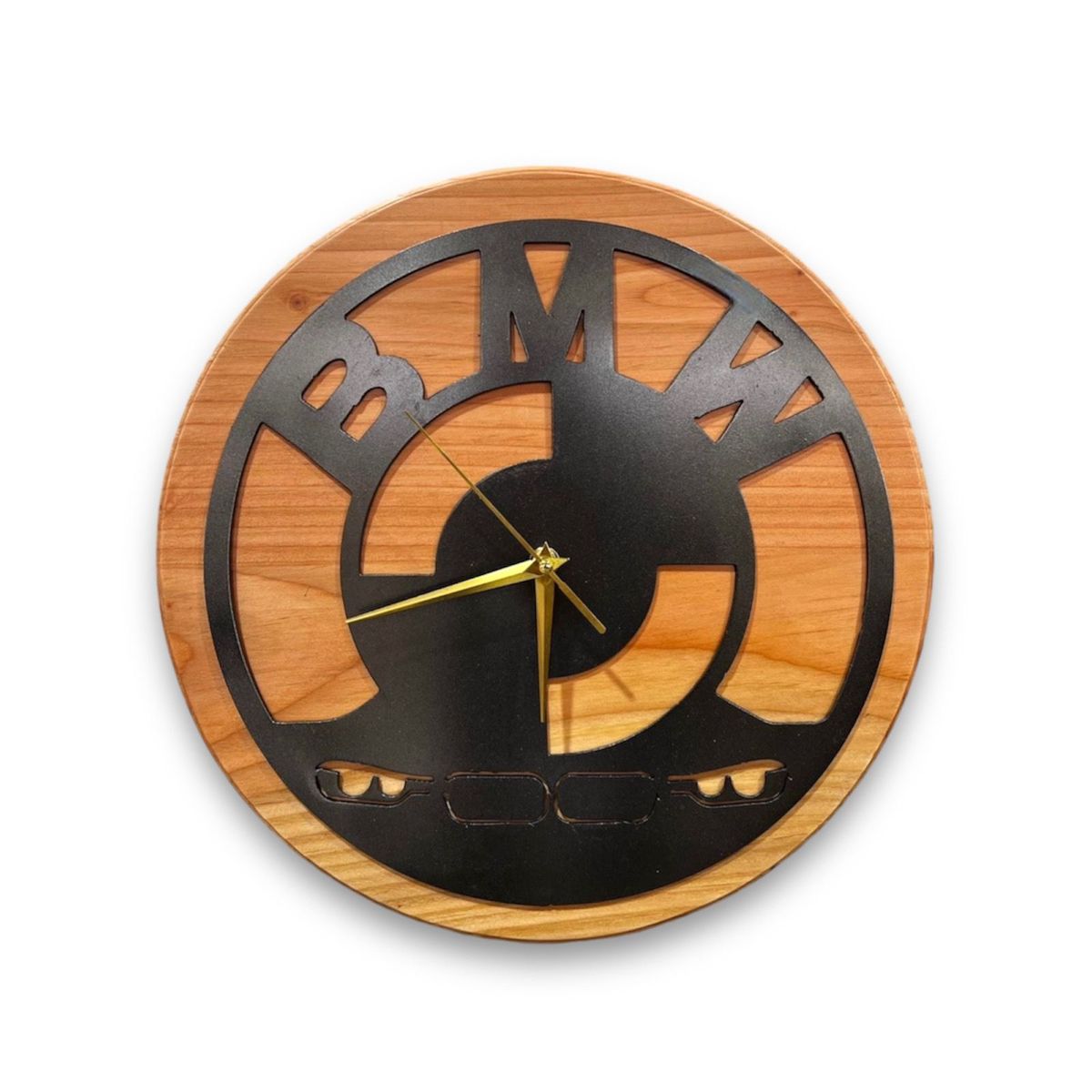 GENERICO - Reloj de Muro Redondo en Madera y Fierro RMR04