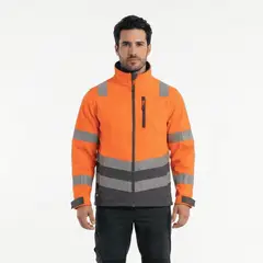 T-WORLD - Chaqueta Softshell Hi-Vis Clase 2 Manga Larga Hombre
