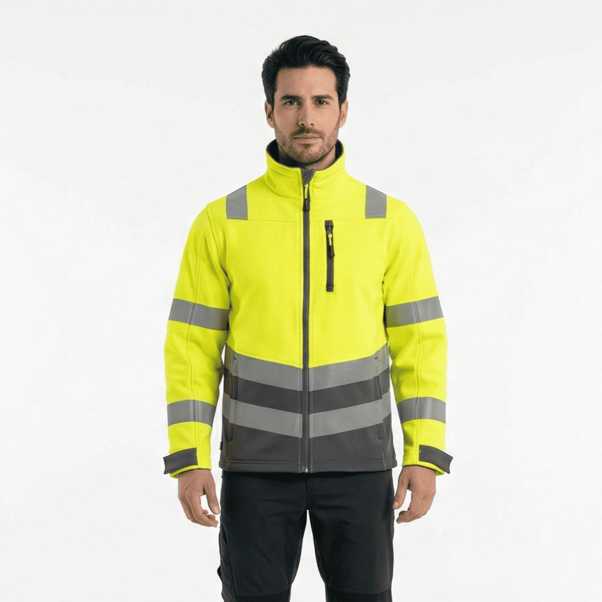 T-WORLD - Chaqueta Softshell Hi-Vis Clase 2 Manga Larga Hombre