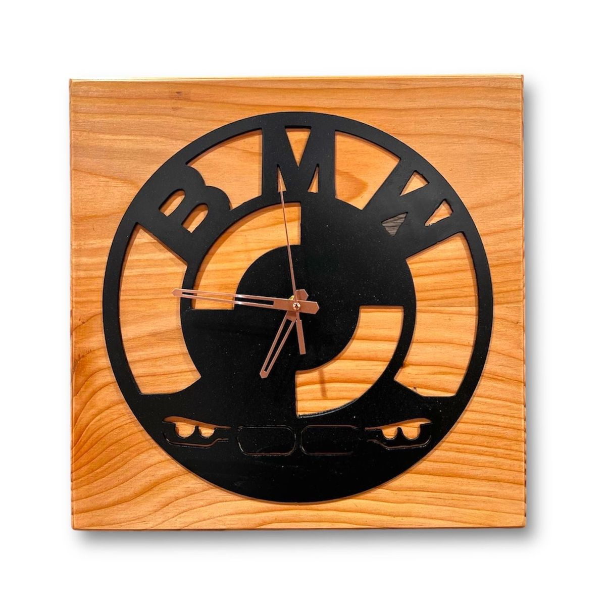 GENERICO - Reloj de Muro Cuadrado en Madera y Fierro RMCO01