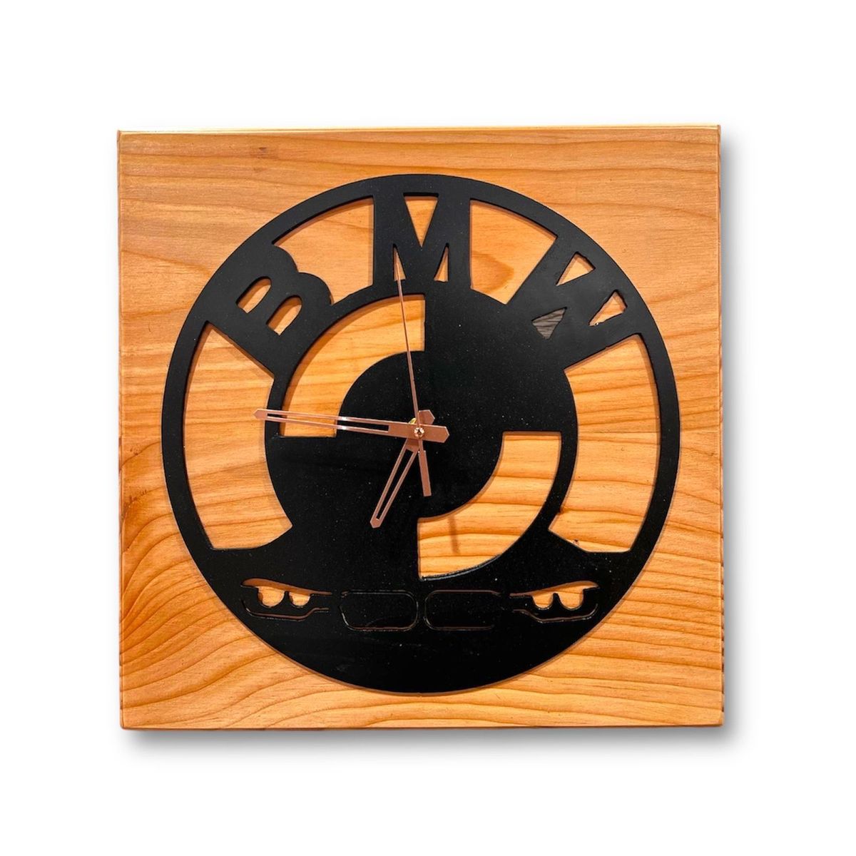 GENERICO - Reloj de Muro Cuadrado en Madera y Fierro RMCO01