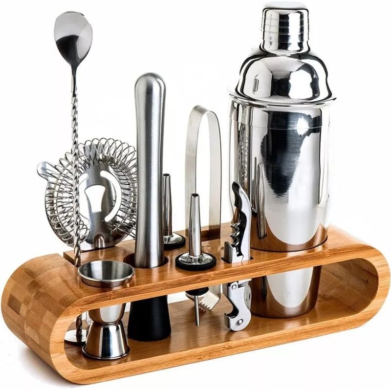 GENERICO - Set Bartender Profesional Cocteleria Utensilios Bar 12 Pcs