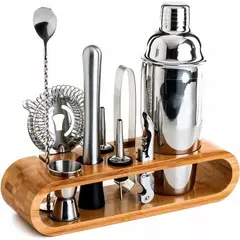 GENERICO - Set Bartender Profesional Cocteleria Utensilios Bar 12 Pcs
