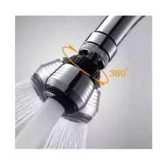 GENERICO - Filtro Aereador Flexible 360 Grados Lavaplatos Chorro negro