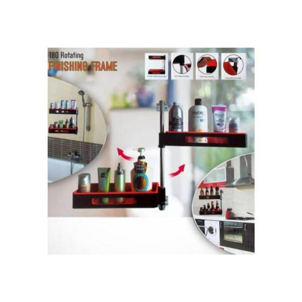 GENERICO - Organizador Esquinero Dos Niveles Para Cocina O Baño