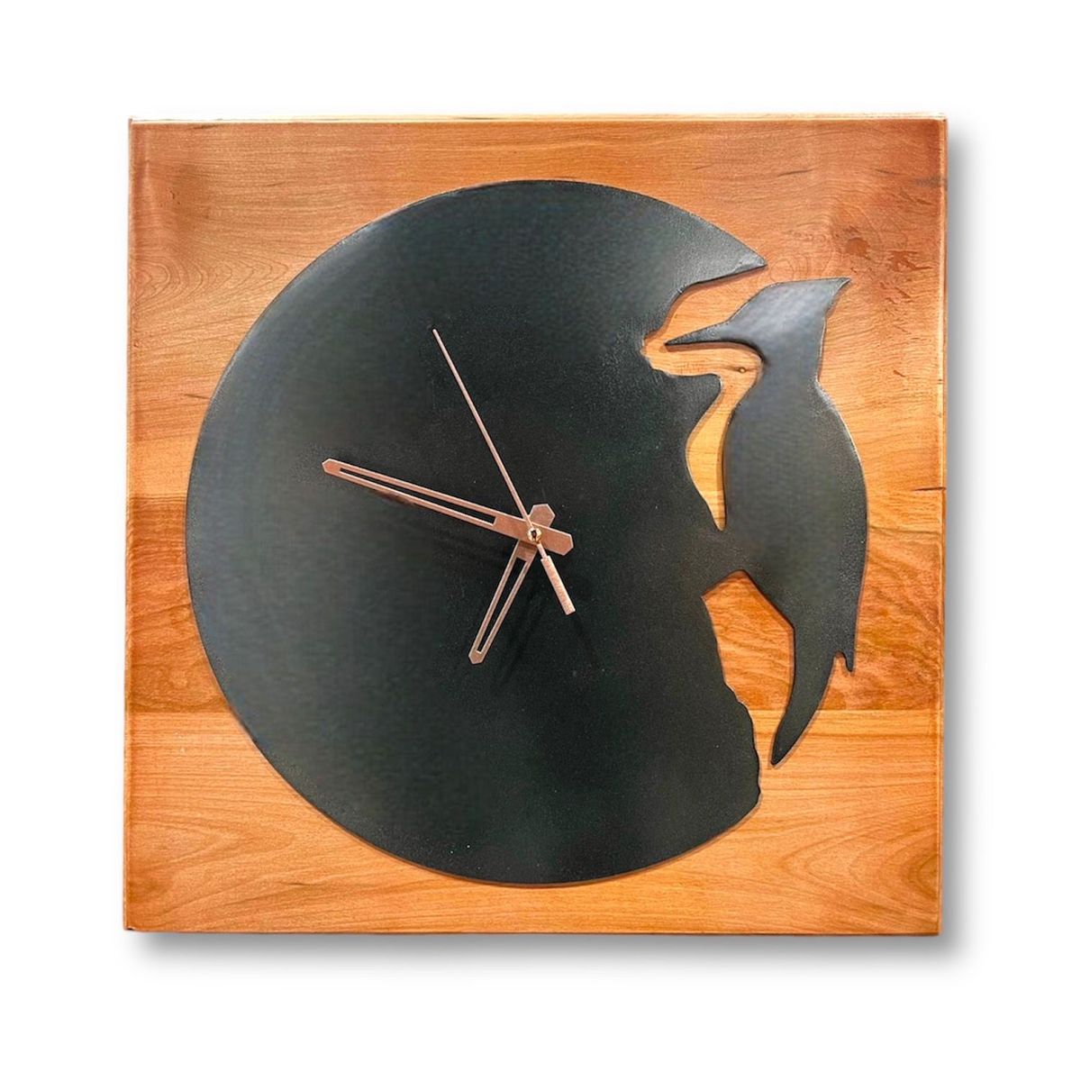 GENERICO - Reloj de Muro Cuadrado en Madera y Fierro RMCL01