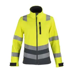 T-WORLD - Chaqueta Softshell Hi-Vis Clase 2 Manga Larga Mujer