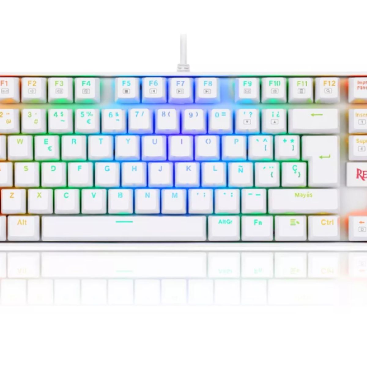 REDRAGON - Teclado Gamer - Redragon Kumara K552 RGB 80% USB Español Switch Red