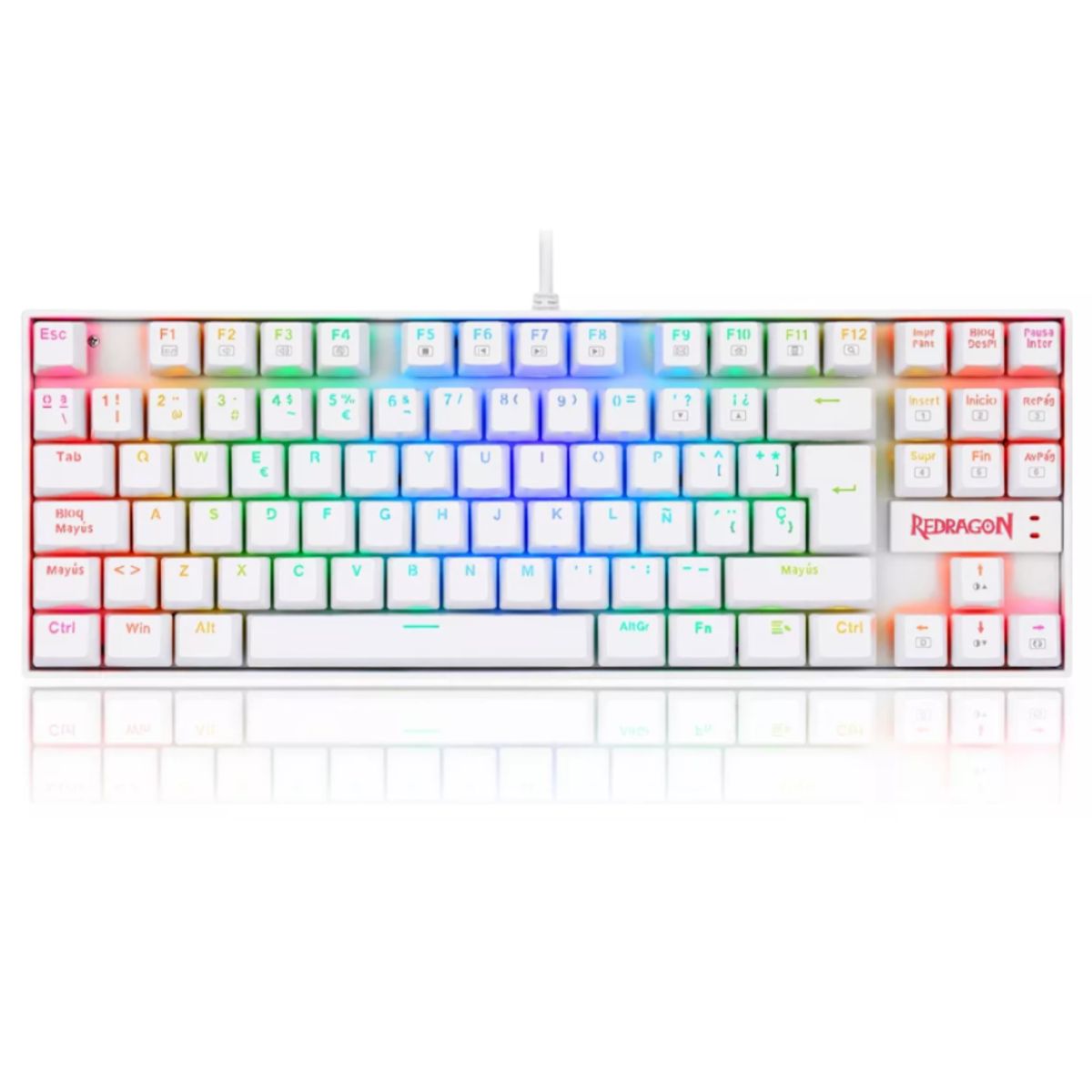 REDRAGON - Teclado Gamer - Redragon Kumara K552 RGB 80% USB Español Switch Red