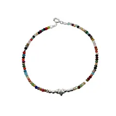 MARRO - Pulsera mini cristales con estrella Plata 925