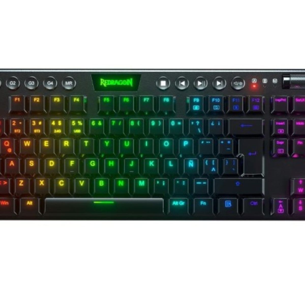 REDRAGON - Teclado Gamer Redragon Horus TKL K621-RGB-SP Inalámbrico Switch Red