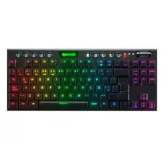 REDRAGON - Teclado Gamer Horus TKL K621-RGB-SP Inalámbrico Switch Red
