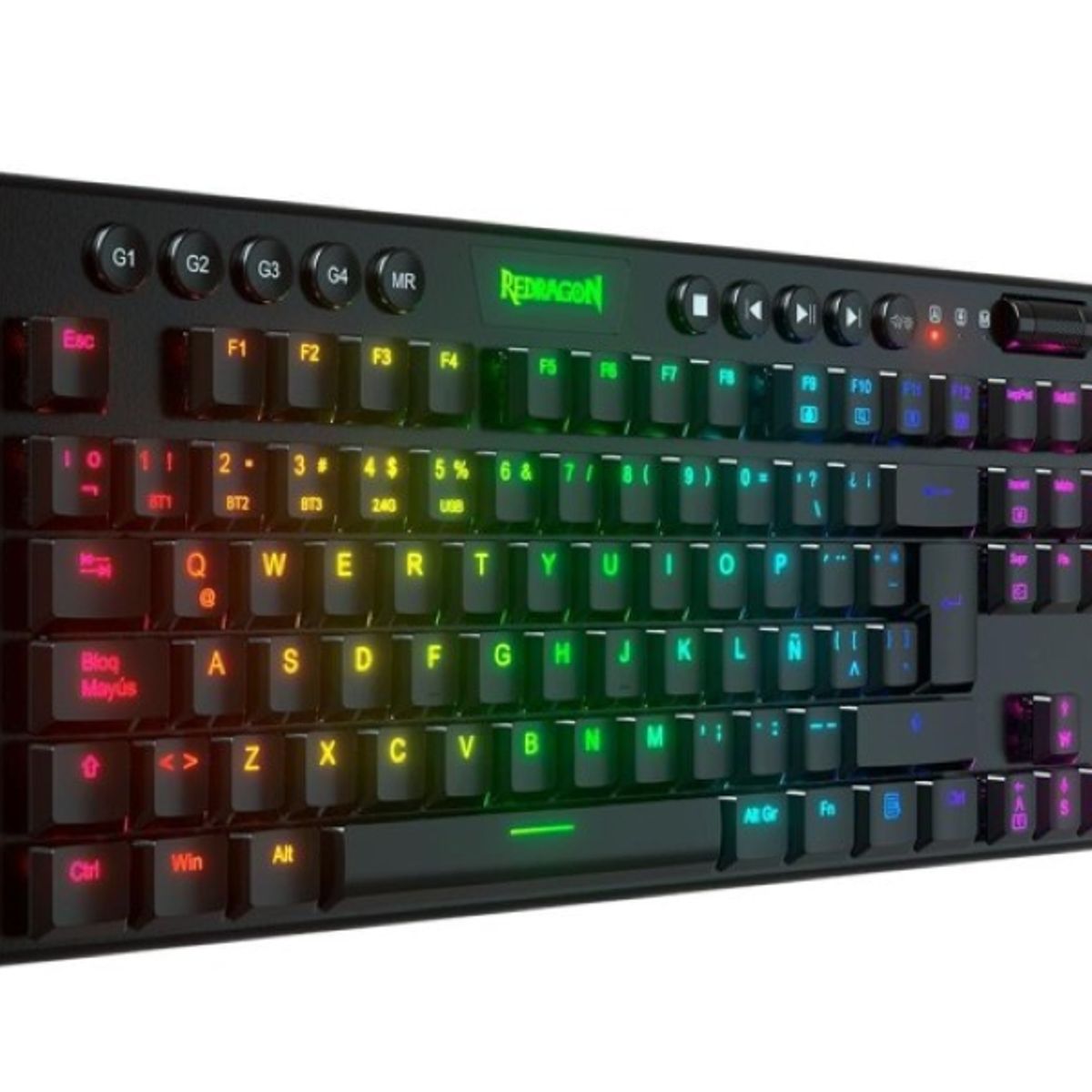 REDRAGON - Teclado Gamer Redragon Horus TKL K621-RGB-SP Inalámbrico Switch Red