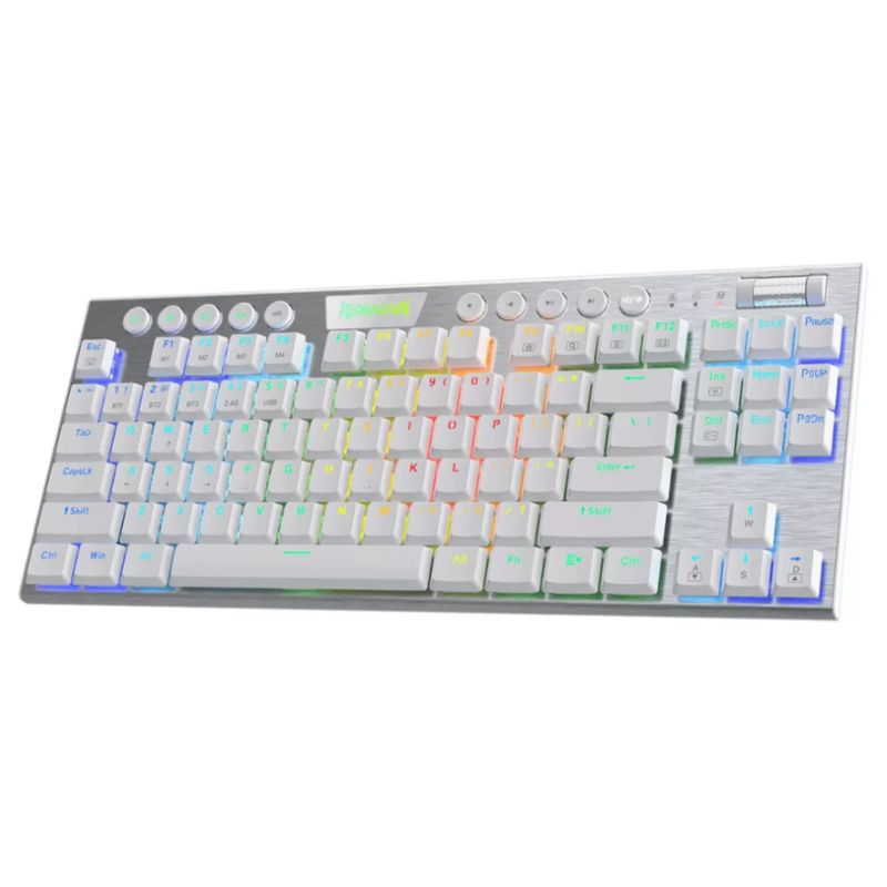 REDRAGON - Teclado Gamer - Redragon Horus TKL K622W 80% Switch Red USB White