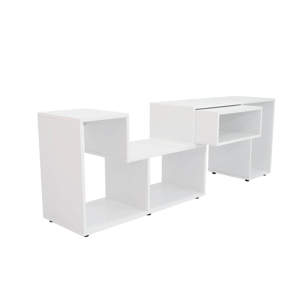 FMFURNITURE - Rack TV 40" Extensible Fm-036B Blanco