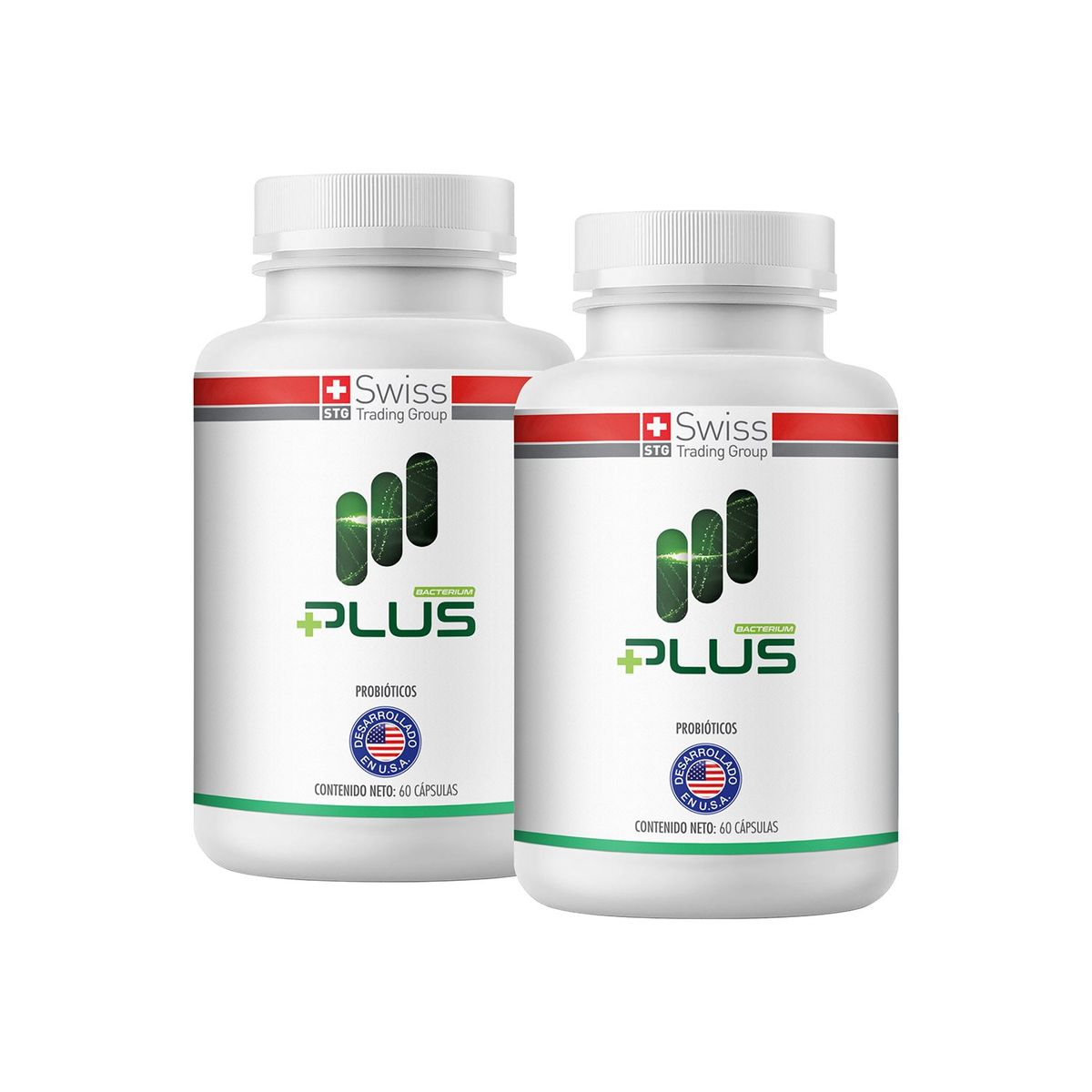 BACTERIUM PLUS - Pack 2 Complejo Natural de Probioticos Bacterium Plus Salud Intestinal