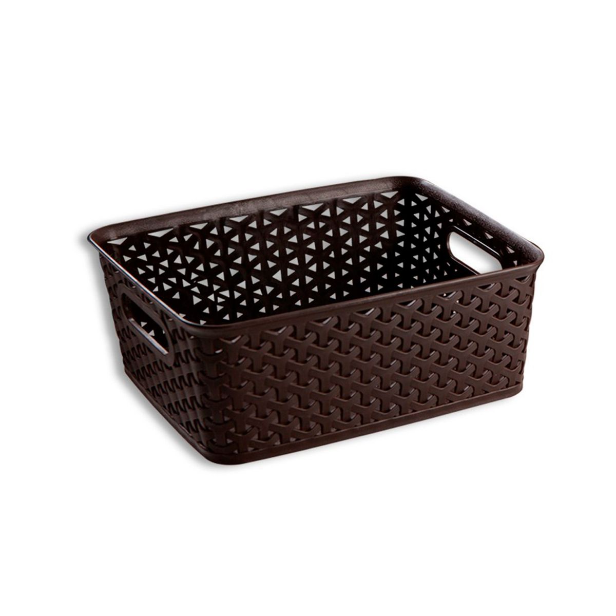 GENERICO - Canasto Organizador Ratan Cafe Mediano