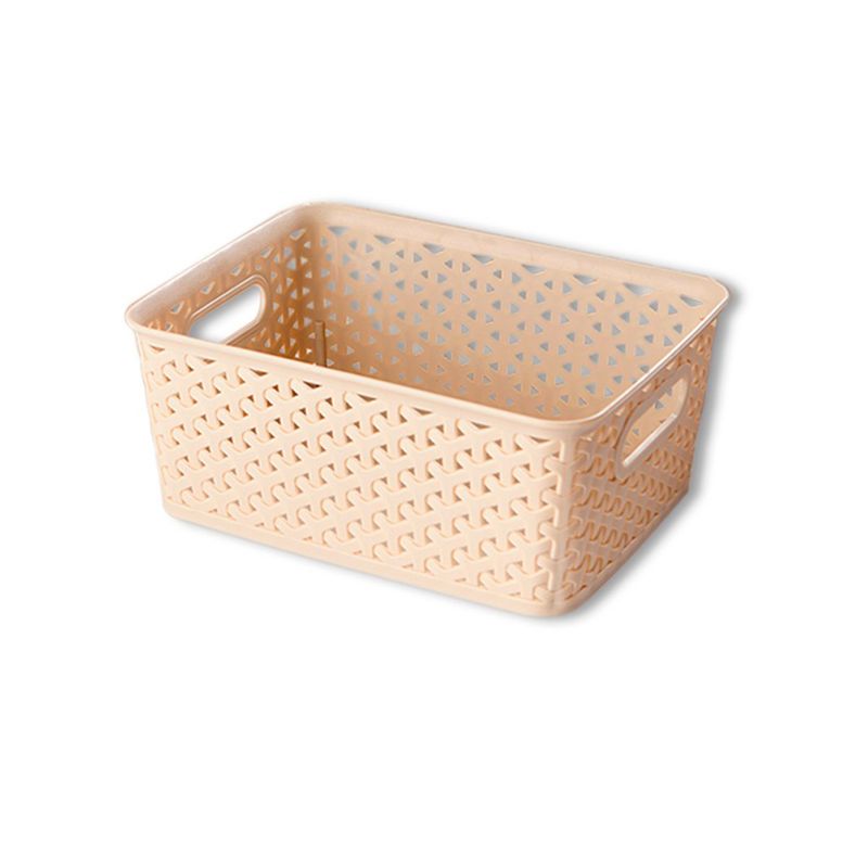 GENERICO - Canasto Organizador Ratan Beige Mediano