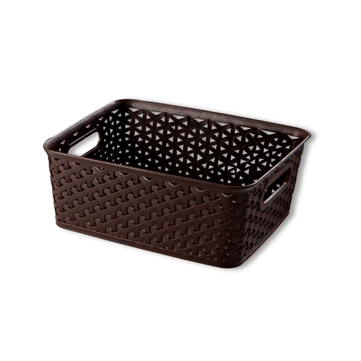 GENERICO - Canasto Organizador Ratan Cafe Pequeño