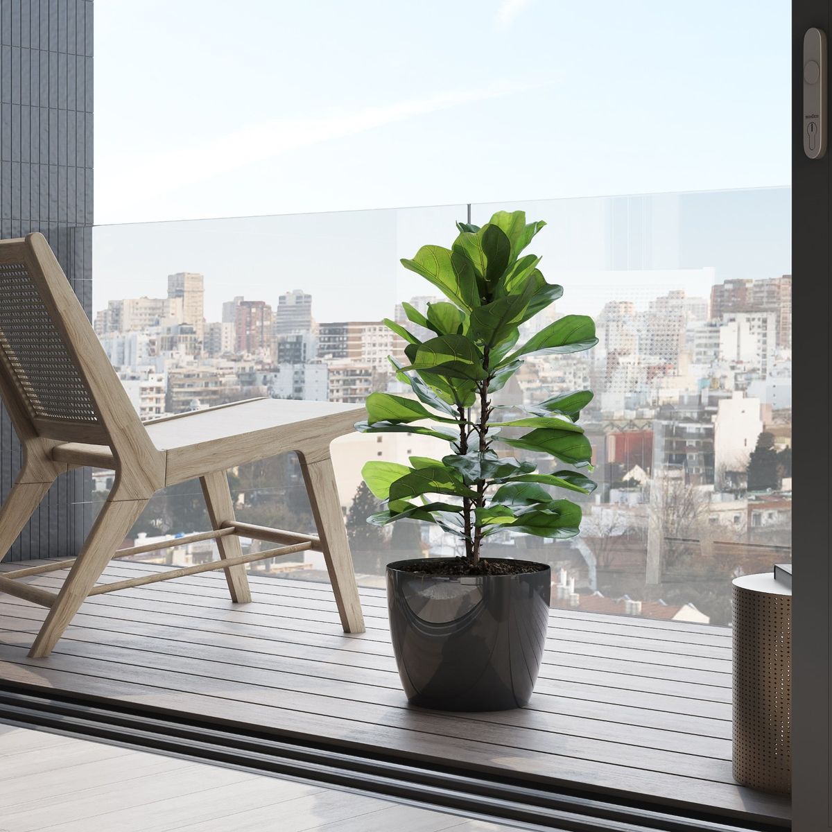 AMALFI - Pack Mayorista X10 Maceteros De Plástico 27x23 cm 9,5 Litros Negro