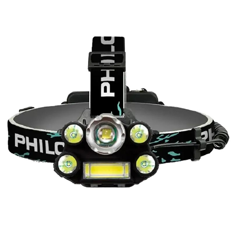 PHILCO - Linterna Led Frontal Alto Brillo 6 Focos Recargable Philco 59135