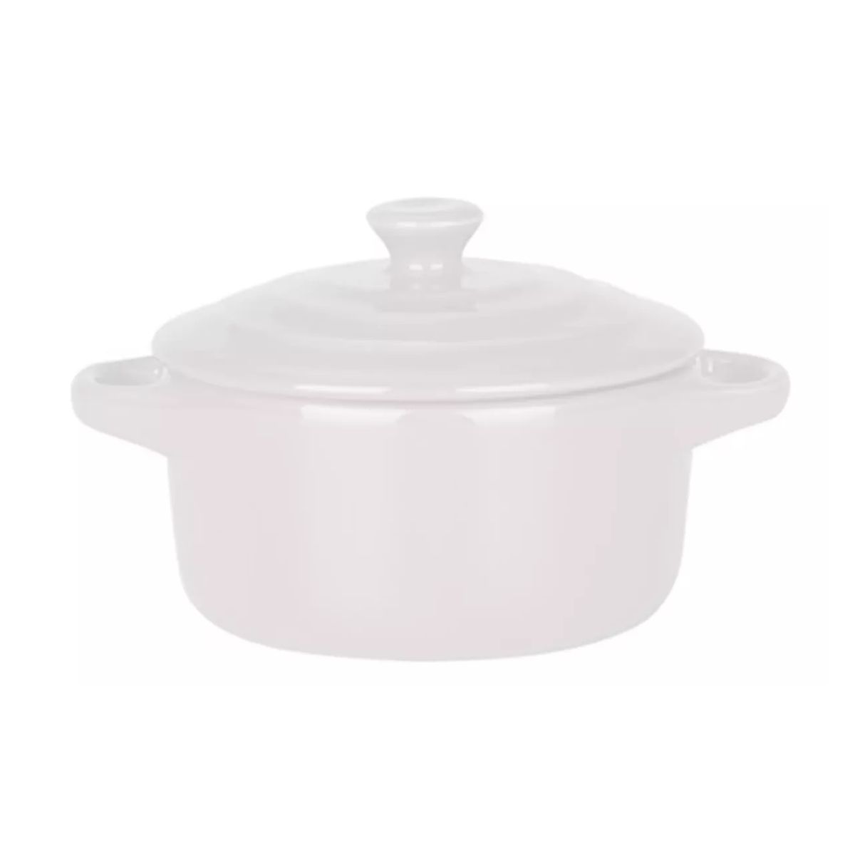 GENERICO - Mini Cacerola Olla De Cerámica Cocotte Blanco 300ml