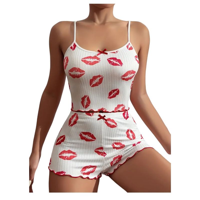 GARSIL - Conjunto De Pijama Corto Con Diseño - Peto + Short Para Mujer