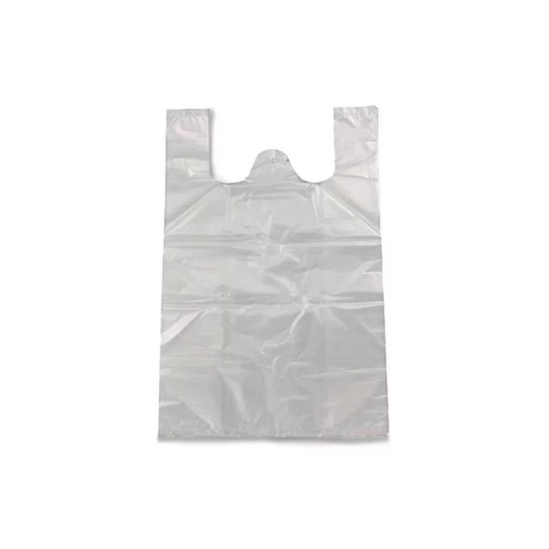 GENERICO - Bolsas Tipo Camiseta Plásticas 30x35cm Blanco 500u