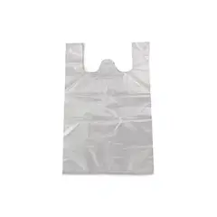 GENERICO - Bolsas Tipo Camiseta Plásticas 30x35cm Blanco 500u