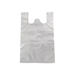 GENERICO - Bolsas Tipo Camiseta Plásticas 35x40cm Blanco 500u