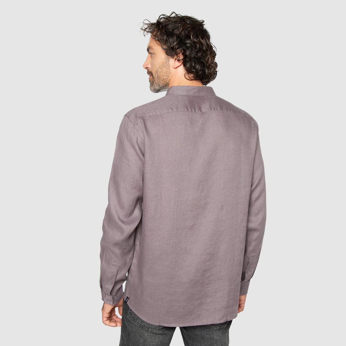 BLACK - Long Shirt Linen Light Fig Black Bubba