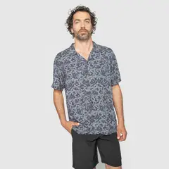 BUBBA - Shirt Viscose Dark Hidden Grey Black