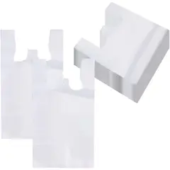 GENERICO - Bolsas Tipo Camiseta Plásticas 35x45cm Blanco 500u