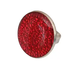 CATHALIFAUDJOYAS - Anillo resina ecocuero