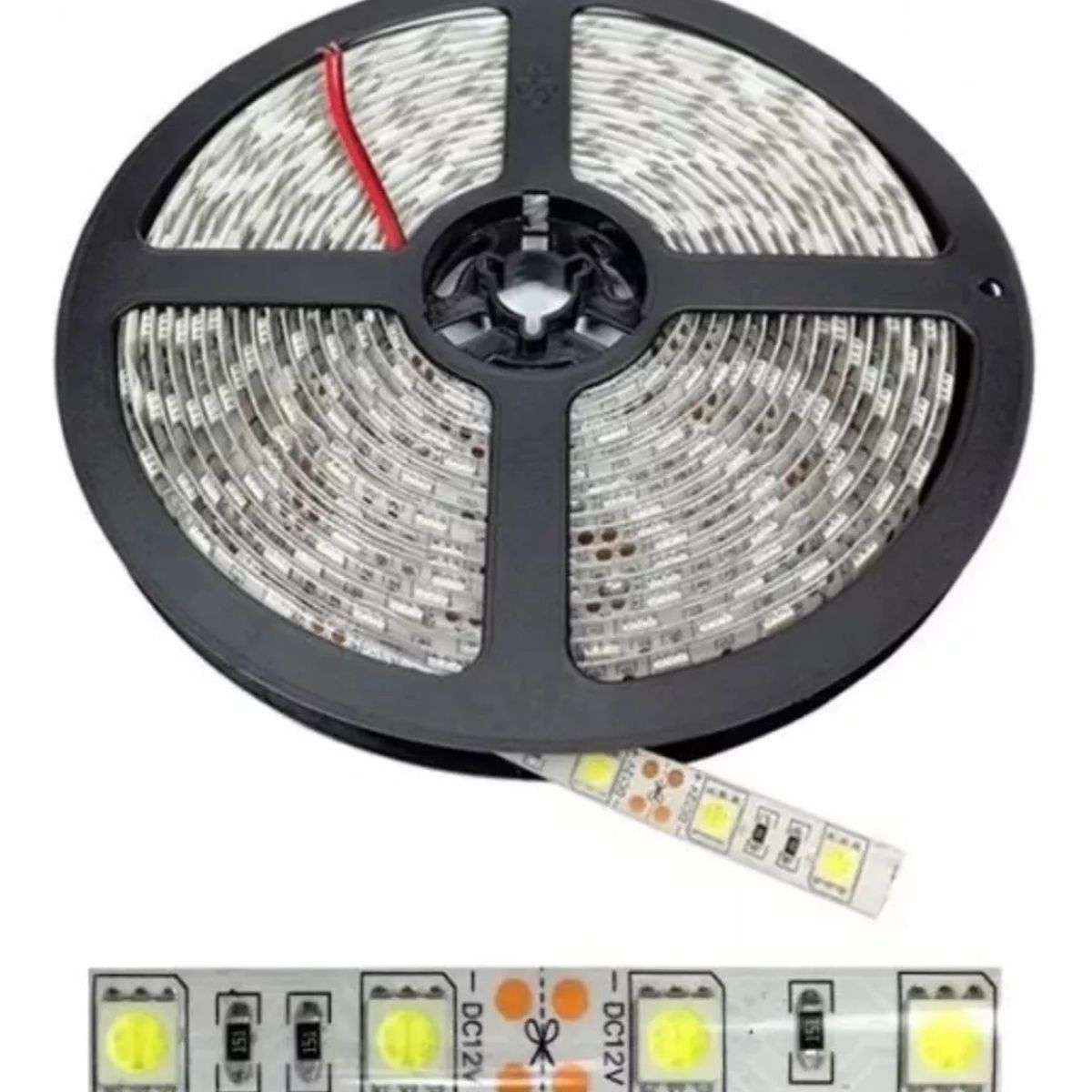 GENERICO - Cinta Luz Led Blanco Frio 5mt Adhesivas 12v